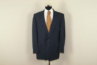 Jos A Bank Men's Suit Jacket 46 L Blue Plaid  