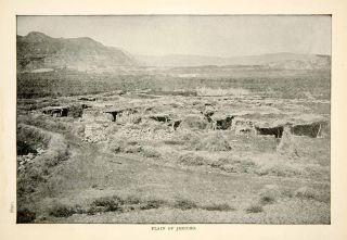 1897 Print Palestine Jericho Landscape Biblical View Wadi Qelt Jordan Valley  