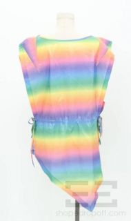 Charles Jourdan Multicolor Rainbow Drawstring Smock Top  