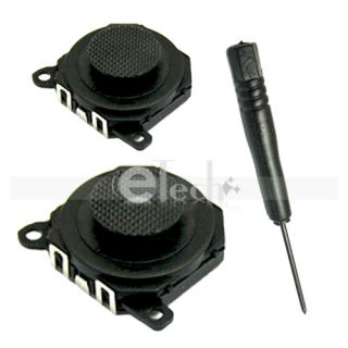 2X Analog Joystick Stick Button Repair Parts for Sony PSP 1000 1001 Black Tool  