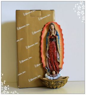 Joseph's Studio Renaissance Collection Our Lady of Guadalupe Holy Water Font  