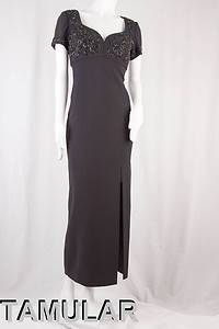 $850 Julian Joyce for Mandalay Dress Gown Black 10 M 00099M  