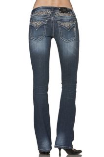 Miss Me JP5645B Jeweled Imperial Egg Insert Lowrise Stretch Boot Cut Jeans  