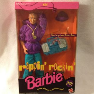 New Ken Doll Rappin Rockin Collectible Barbie by Mattel with Boom