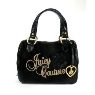 Juicy Couture Beautiful Black Velour Handbag MSRP $198 Total Style