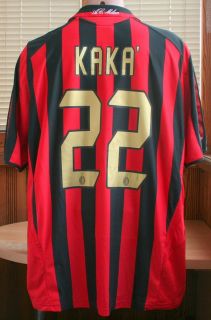 2005 2006 Kaka 22 AC Milan Home Shirt Adidas Zafira Size XL