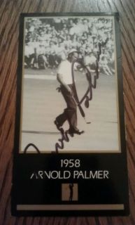 Arnold Palmer Signed 1993 GVS Grand Slam Ventures Golf Card