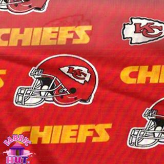 140226094 Kansas City Chiefs NFL Cotton Team Fabric by The Yard 6315 D