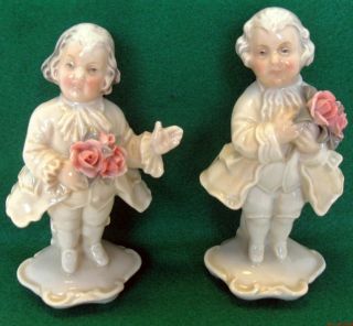KARL ENS Porcelain Figurines Germany Set of Two Victorian Figurines