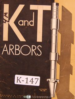 Kearney Trecker The Arbor Catalog 38 Milling Manual