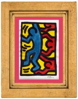 Keith Haring Signed After Drawing on Paper N 3