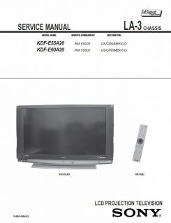 Sony KDF E55A20 KDF E60A20 Service Manual A23