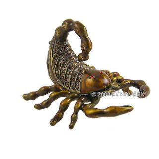 Scorpion Trinket Jewelry Keepsake Box Bejeweled New