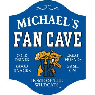 University of Kentucky Wildcats Fan Cave Wood Sign Go Wildcats