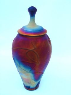 Kerry Gonzalez Copper Raku Jar Studio Art Pottery