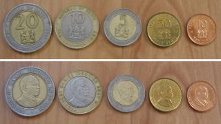 Kenya Coins Set of 5 Pieces VF AU