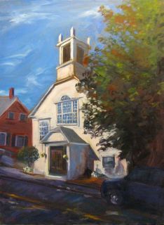 Fred Kepler Oil painting Studio Sale Manchester Baptist Church 18 x 24