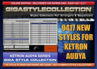 9400 New Styles for Ketron Audya Series PC Style Player Online Edition
