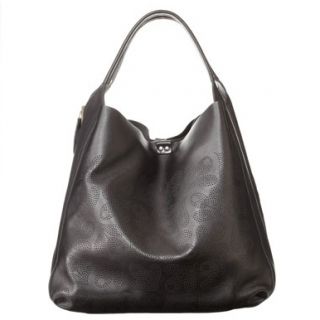 Orla Kiely Punched Acorn Two in One Bag Black Leather