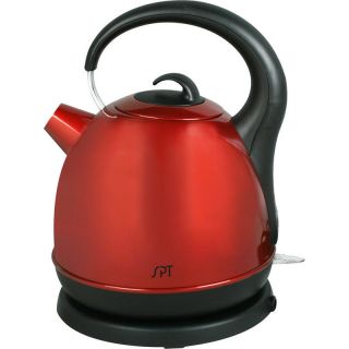 Electric Kettle Stainless Red Teakettle Coffee Hot Beverage Pot
