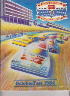 1984 Program NASCAR Charlotte National 500 Benny Parsons Tim Richmond
