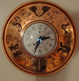 Kitchen Wall Clock The Dutch Treat Copper Color Pennsylvania Dutch