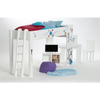 Doll Furniture Loft bed with ladder Fits American Girl McKenna any 18