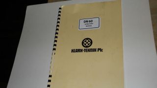 Klark Teknik DN 60 Operators Manual
