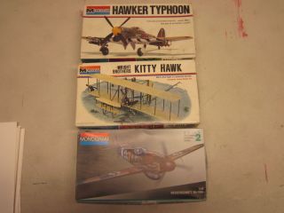 Monogram Airplane Model Kits incld Wrightbrothers Kitty Hawk