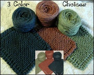 Wash Cloth Kit with Easy Pattern 100 Cotton Yarn 3 Color Choice