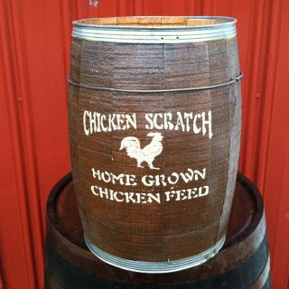  Primitive Barn wood barrel keg ROOSTER FLOUR MILL Kitchen Pantry