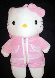 Sanrio Hello Kitty plush toy pink jogging suit backpack knapsack purse