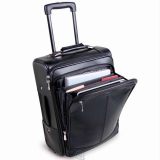 Kluge Easy Access Rolling Carry On And Laptop Travel Bag Black