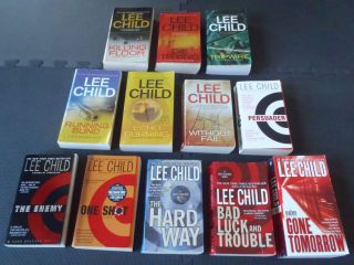 12 LEE CHILD Jack Reacher series One Shot paperback LOT books 1 11 and