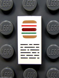 Lego Krabby Patty Recipe White Decorated Tile Sponge Bob Hamburger