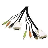Cables to Go 14180 10ft DVI Dual Link USB 2 0 KVM Cable w Speaker Mic