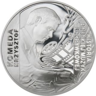 2010 Coin of Poland Polish Silver 10ZL Krzysztof Komeda
