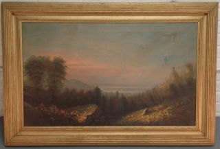 1870s Hudson River Lake George View Huge Size 29 x 43 Masterfully