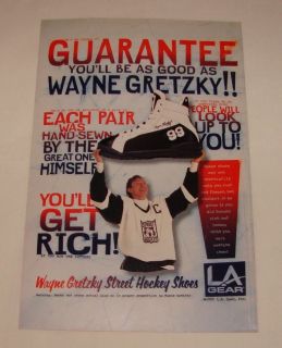 1995 La Gear Shoes Ad Page Wayne Gretzky