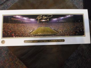 Brett Favre Autograph Monday Night Lambeau Green Bay Packers COA NFL