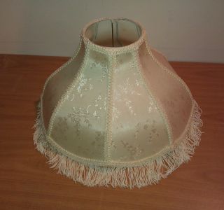 Victorian French Style Medium Lamp Shade Fringe Tassels White