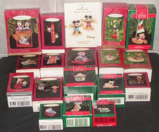 Lot of 18 Hallmark Keepsake Mouse Mice Christmas Ornaments 1990 2006