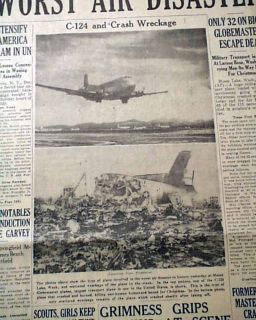 1952 Moses Lake WA Douglas Globemaster II Airplane Crash Disaster in