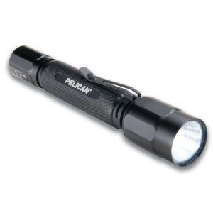 LED Police Duty Flashlight Black Uses Standard AA Batteries