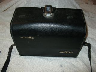 Minolta SRT 101 Vintage Black Leather Camera Case Large