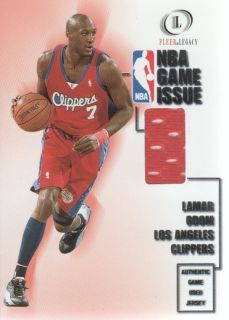 Fleer Legacy NBA Game Issue Jersey GI13 Lamar Odom La Clippers