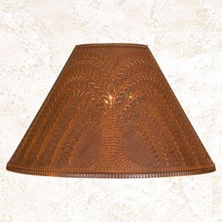 Aged Look Rusty Tin Punched Willow Flare Side Lamp Shade Nice