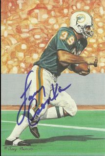 Larry Csonka IP Auto Signed Goal Line Art Card GLAC Dolphins