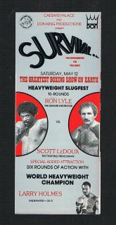 RARE 1979 Larry Holmes Boxing Program Ron Lyle Scott Ledoux Dokes