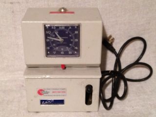 Lathem Time Clock Model 2256 Good Condition KEY Works Manual Punch In